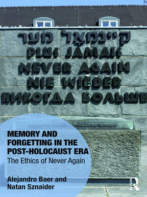 cover image of Memory and Forgetting in the Post-Holocaust Era